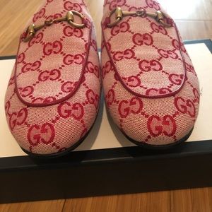 Princetown GG canvas red slippers